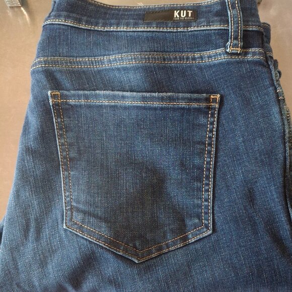Kut Jeans Donna Fab AB Ankle Skinny Shark Bite Hem 14 Blue - Picture 11 of 11